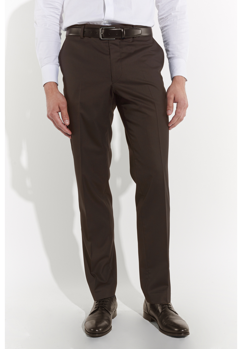 Anzug Regular Fit elastisch, Brown Detailansicht 2