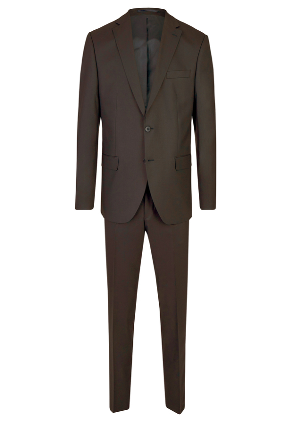 Anzug Regular Fit elastisch, Brown 