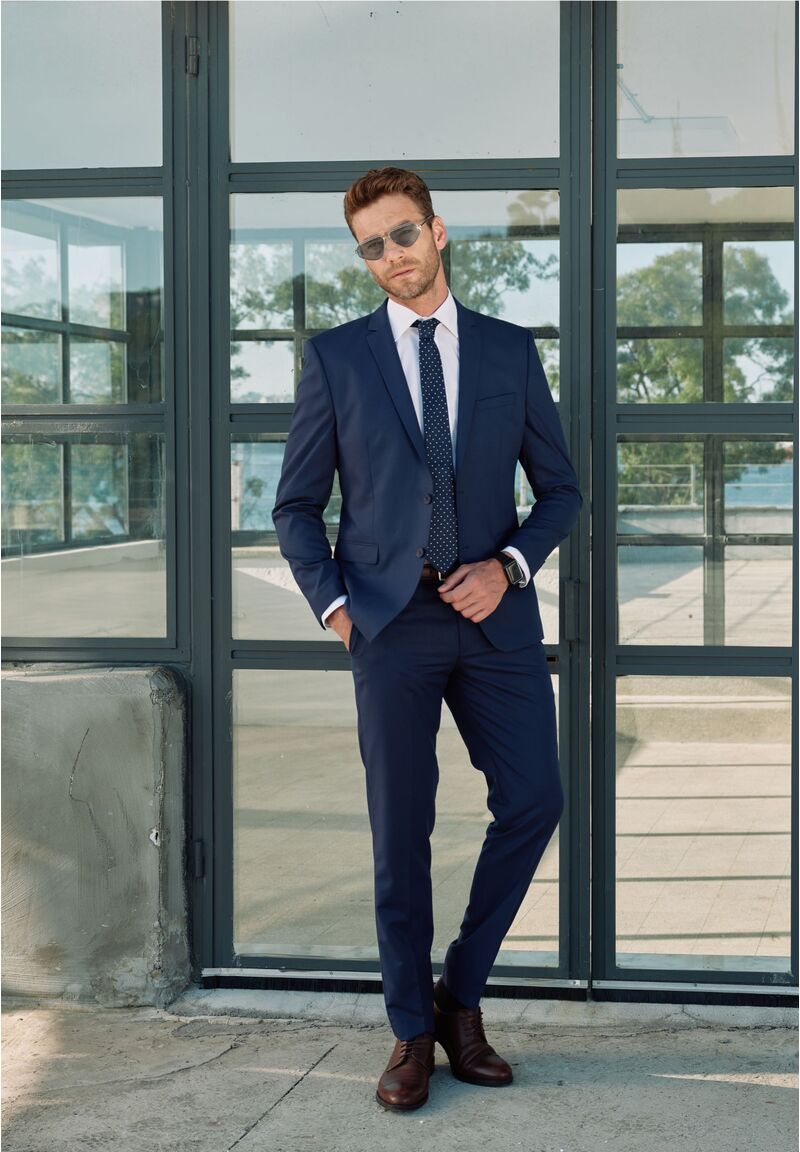 Anzug Regular Fit elastisch, Blue Detailansicht 2