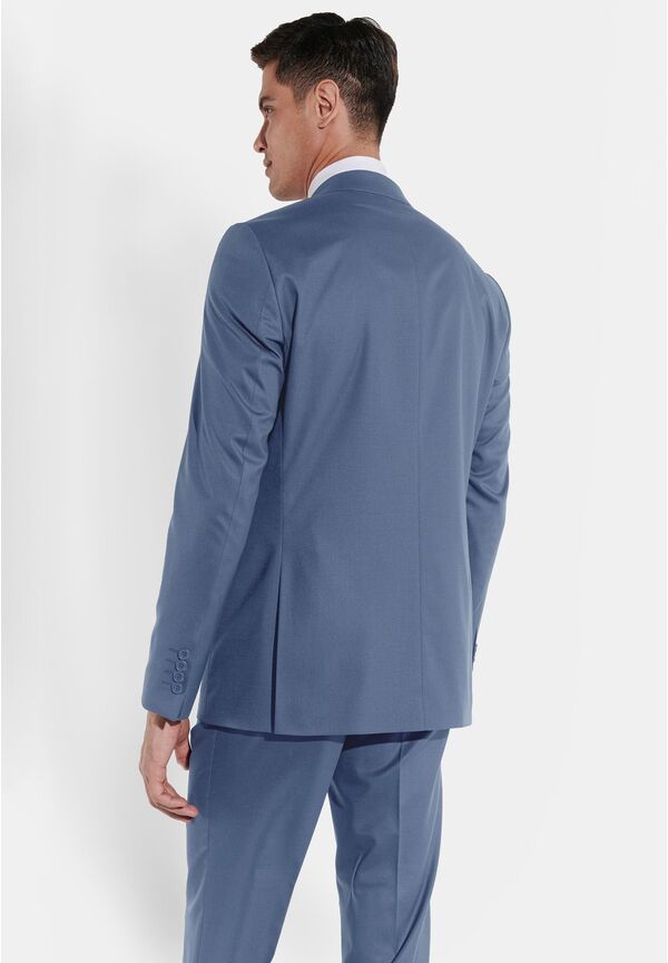 Anzug Regular Fit elastisch, Light blue Rückansicht