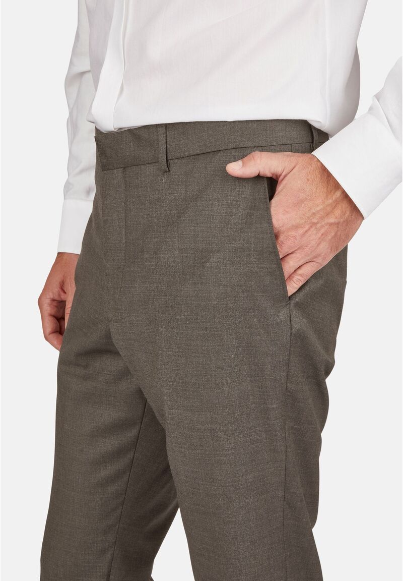 Business suit wool stretch comfortable Regular Fit, Taupe