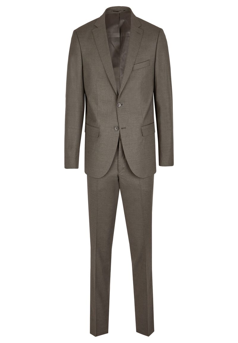 Business suit wool stretch comfortable Regular Fit, Taupe