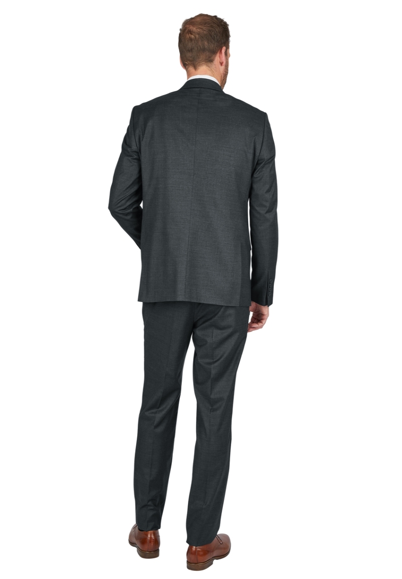 Anzug Regular Fit elastisch, Anthracite Rückansicht