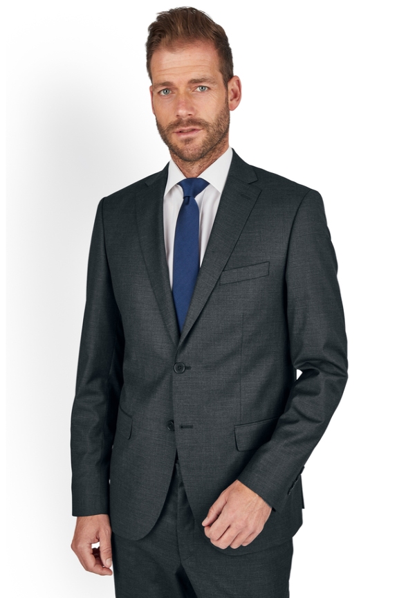 Anzug Regular Fit elastisch, Anthracite Detailansicht 1