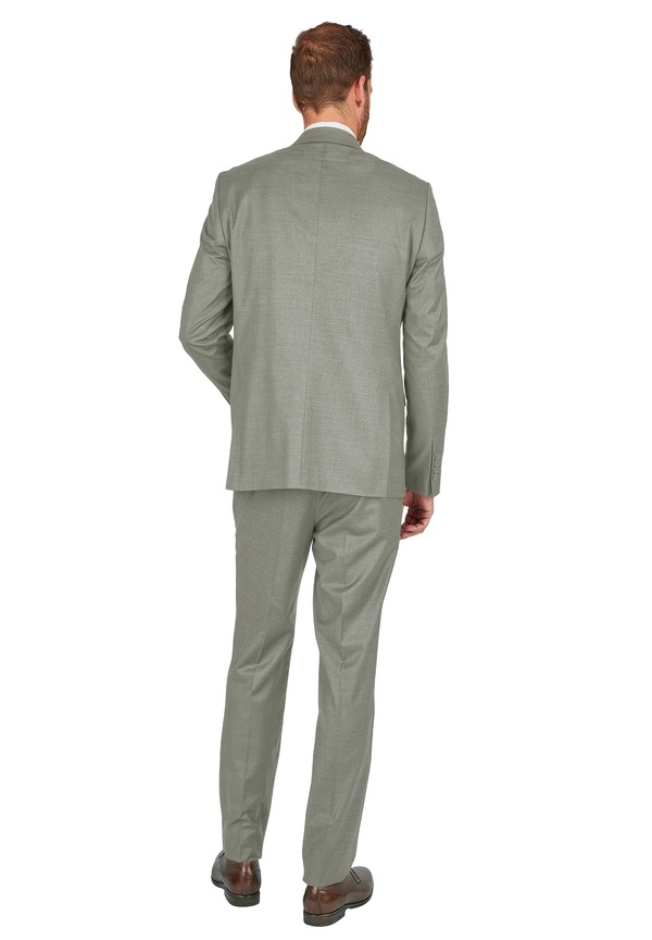 Anzug Regular Fit elastisch, Khaki Rückansicht