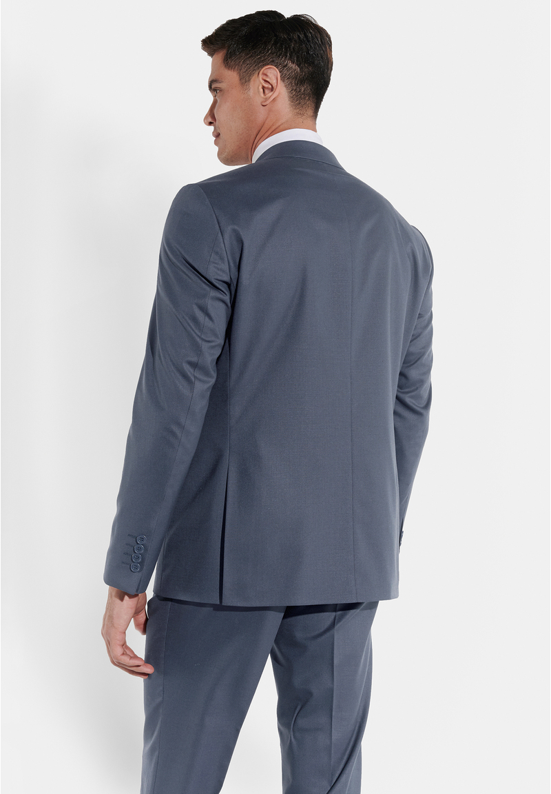 Anzug Regular Fit elastisch, Dove blue Rückansicht