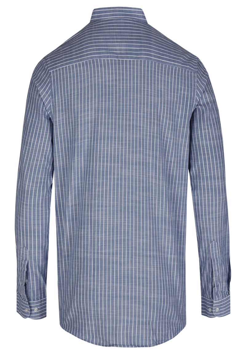 Hemd in Leinen-Optik, Marineblau