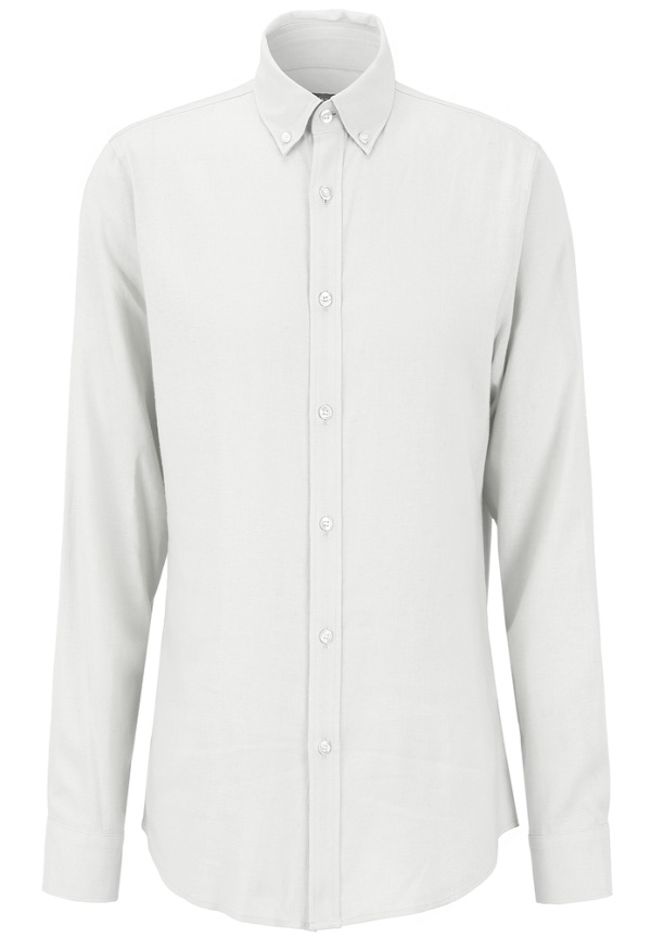 Leinen-Hemd Slim Fit, Weiss Detailansicht 2