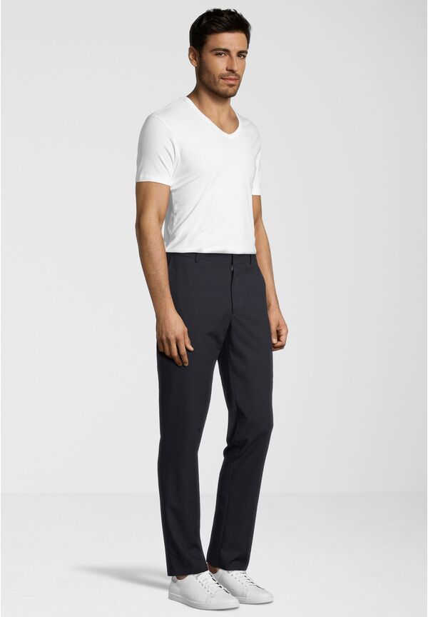 Anzughose Stoffhose Slim Fit Business, Schwarz Detailansicht 1