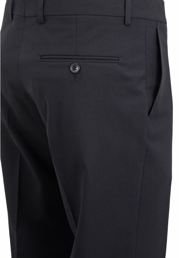 Anzughose Stoffhose Slim Fit Business, Schwarz Detailansicht 2