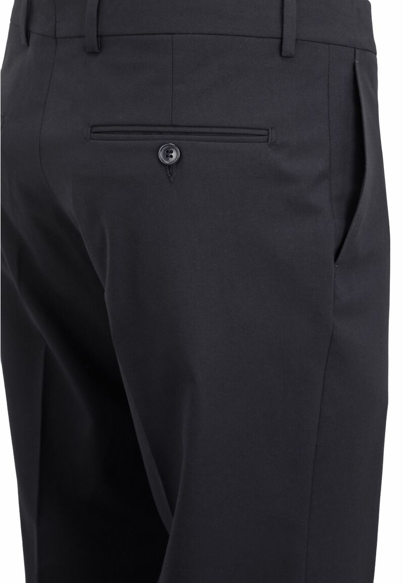 Anzughose Stoffhose Slim Fit Business, Schwarz Detailansicht 2