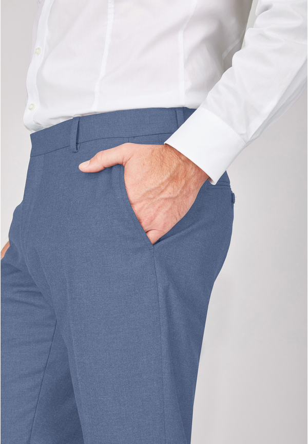 Anzughose Stoffhose Slim Fit Business, Hellblau Detailansicht 1