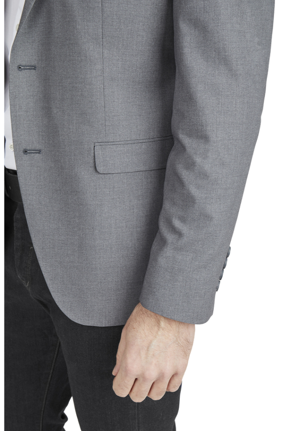 Designer Business Sakko Anzug-Jackett Regular Fit, grau