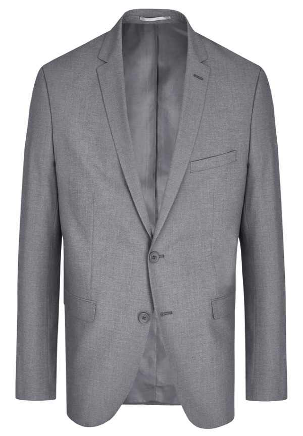 Designer Business Sakko Anzug-Jackett Regular Fit, grau