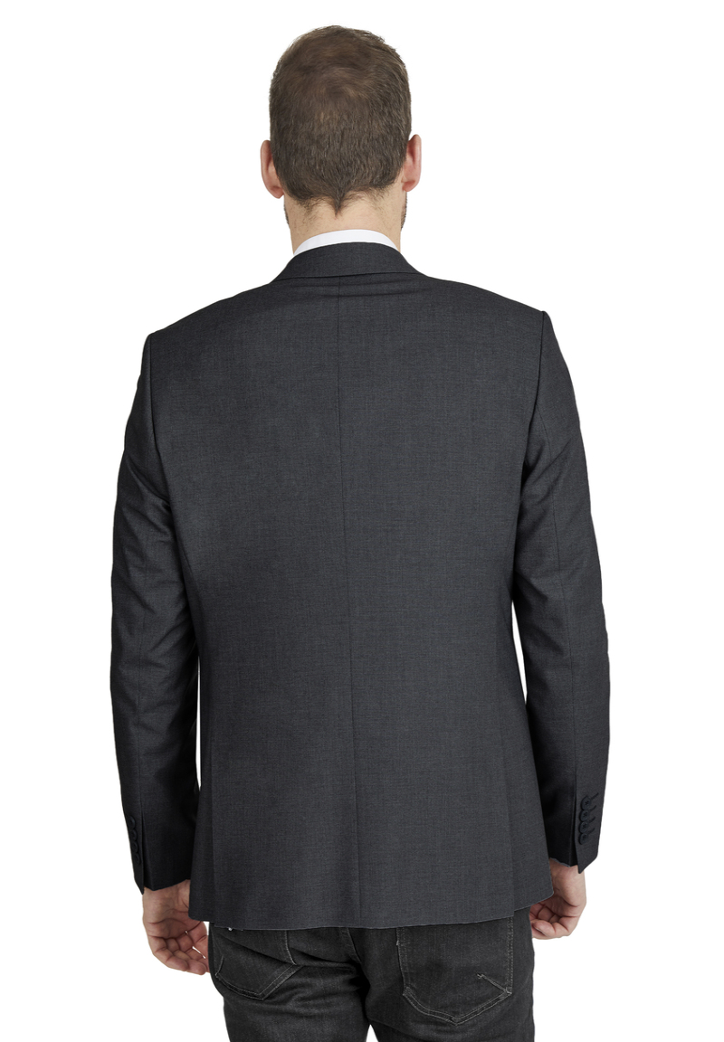 Designer Business Sakko Anzug-Jackett Regular Fit, anthrazit Rückansicht