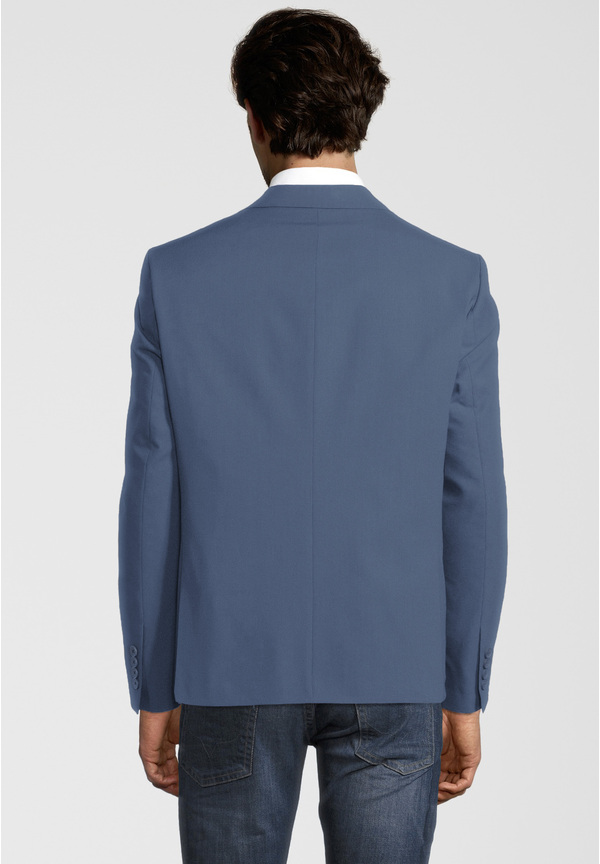 Designer Business Sakko Slim Fit, Hellblau Rückansicht