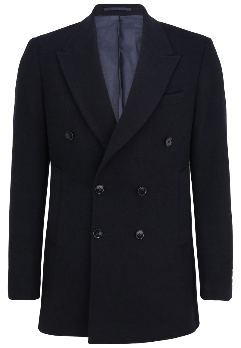 Wolljacke zweireihig, Marine Detailansicht 2