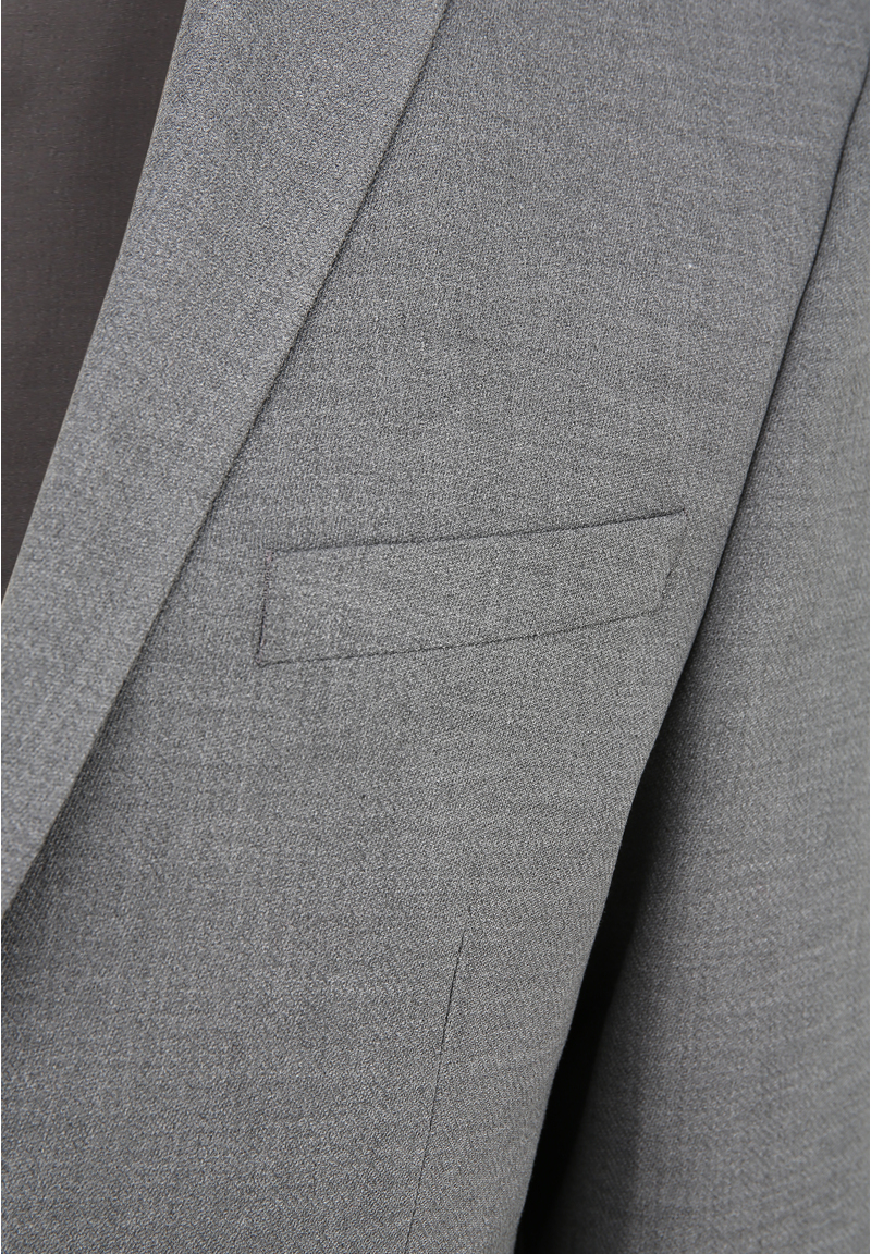 Sakko Struktur elastisch, Grau melange Detailansicht 2