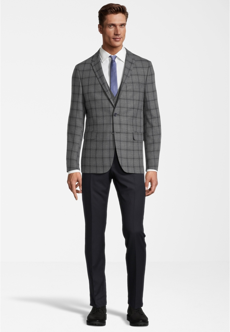 Anzug Dreiteilig kombiniert, Marine Frontansicht