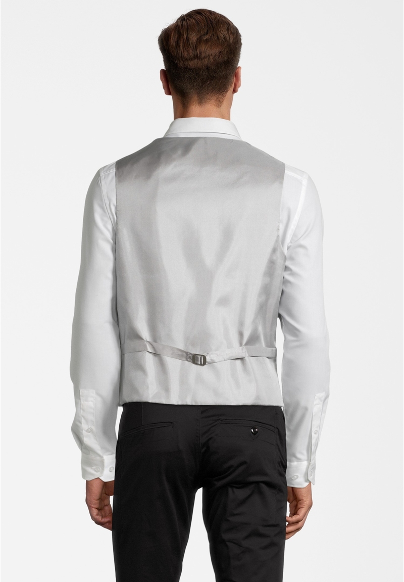 Anzug-Weste, grau melange Rückansicht