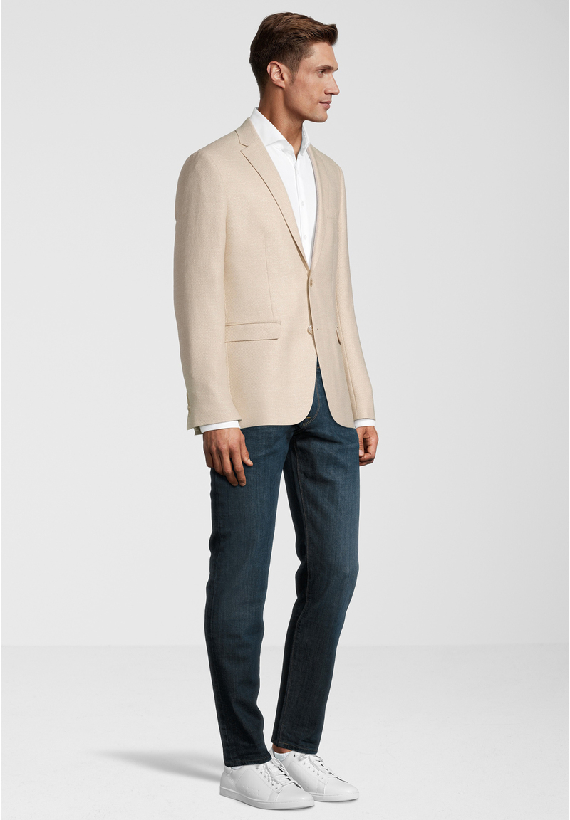 Sakko Leinen-Mix, sand Detailansicht 1