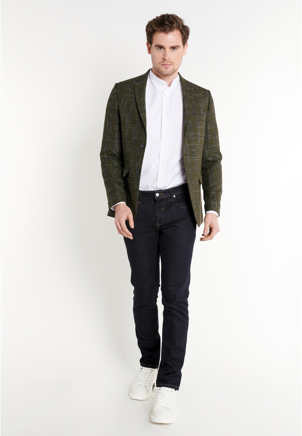 Sakko kariert, khaki Detailansicht 1