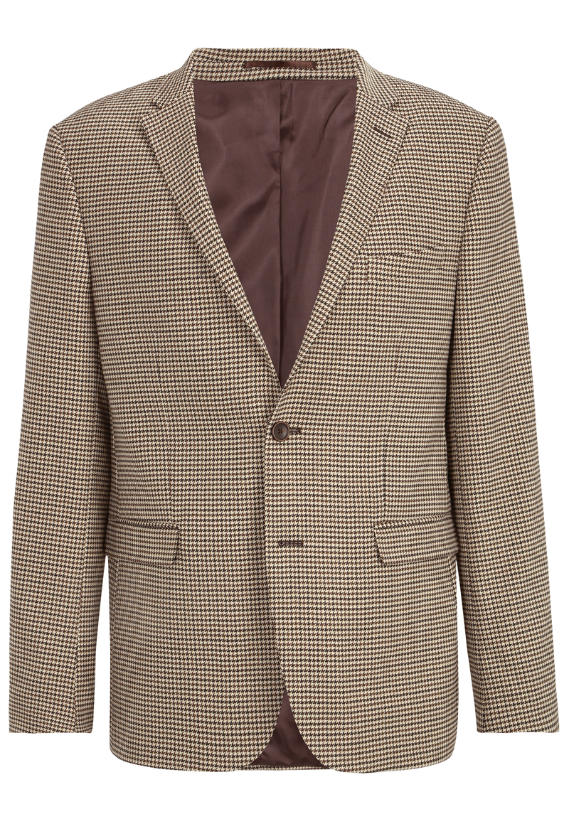 Sakko Hahnentritt, beige-schwarz Detailansicht 2