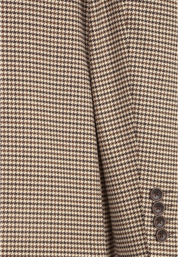 Sakko Hahnentritt, beige-schwarz