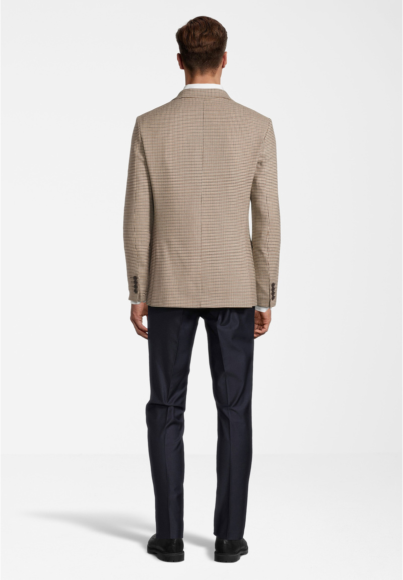 Anzug Dreiteilig kombiniert, beige-schwarz Rückansicht