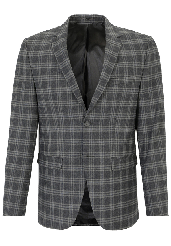 Sakko Karo, marine kariert Detailansicht 2