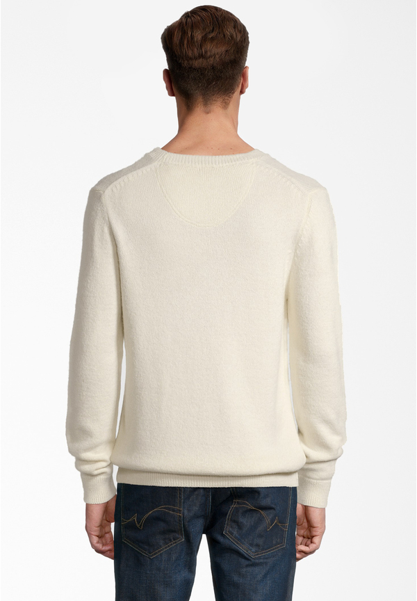 Pullover Rundhals Soft Touch, creme Rückansicht