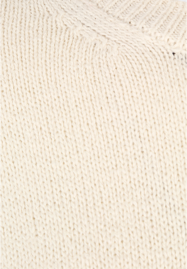 Pullover Rundhals Soft Touch, creme