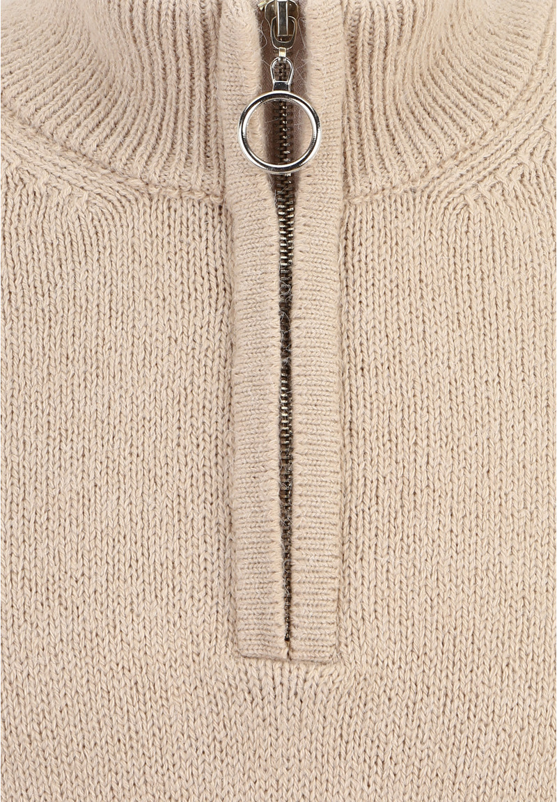 Pullover Troyer Soft Touch, beige