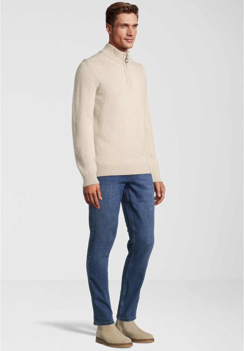 Pullover Troyer Soft Touch, creme Detailansicht 1