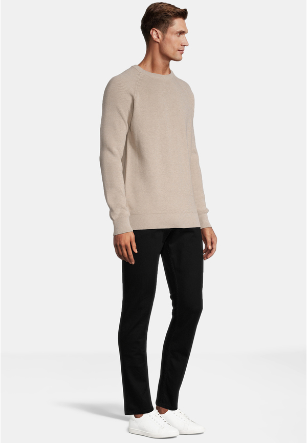 Pullover Raglan Baumwoll Mix, beige melange Detailansicht 1