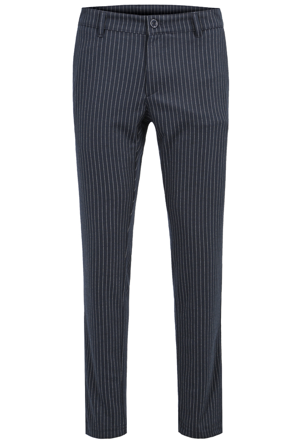 Hose Nadelstreifen Elastisch, Marine Detailansicht 2