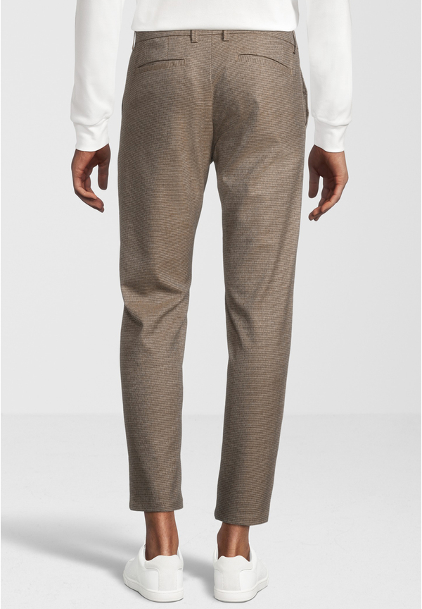 Hose knöchellang zweifarbig, beige Rückansicht