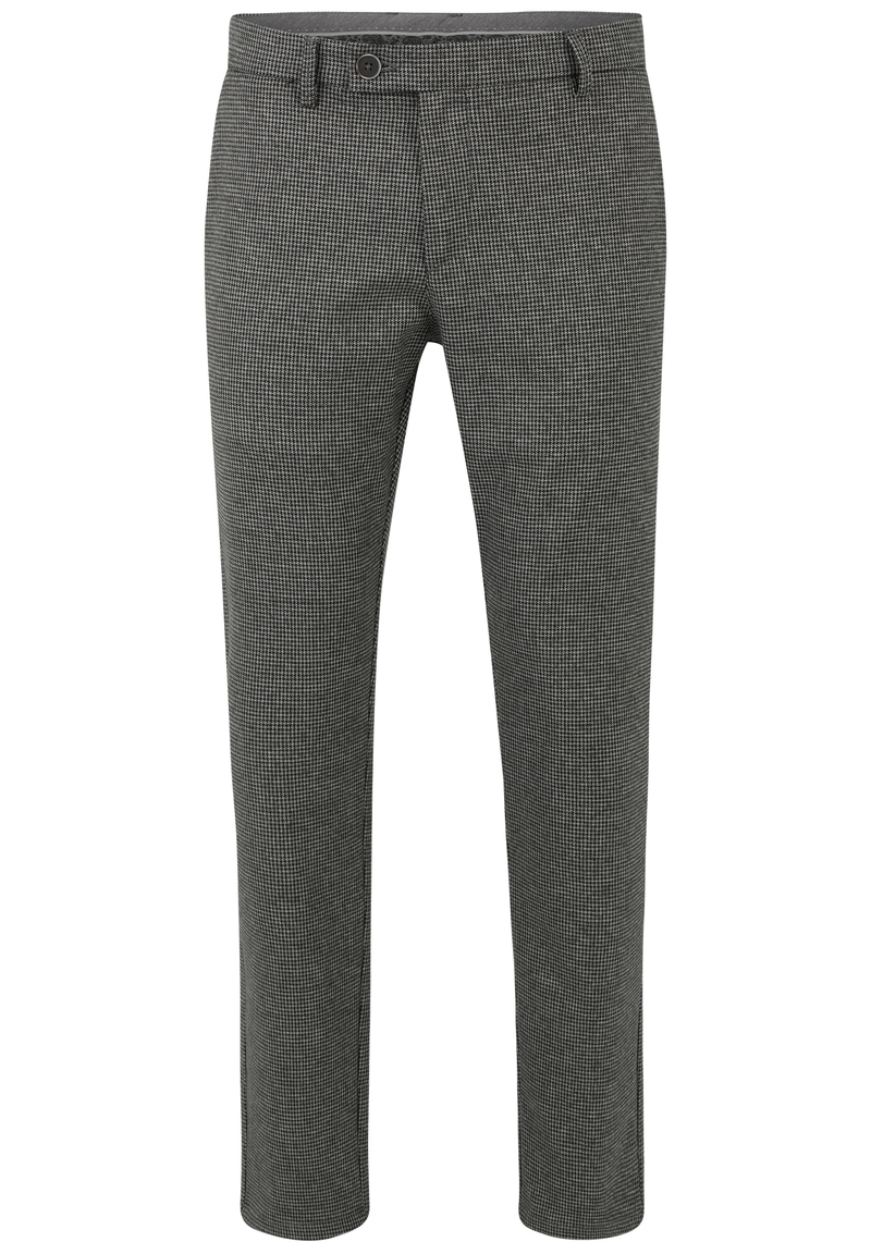 Hose knöchellang zweifarbig, schwarz-weiss Detailansicht 2