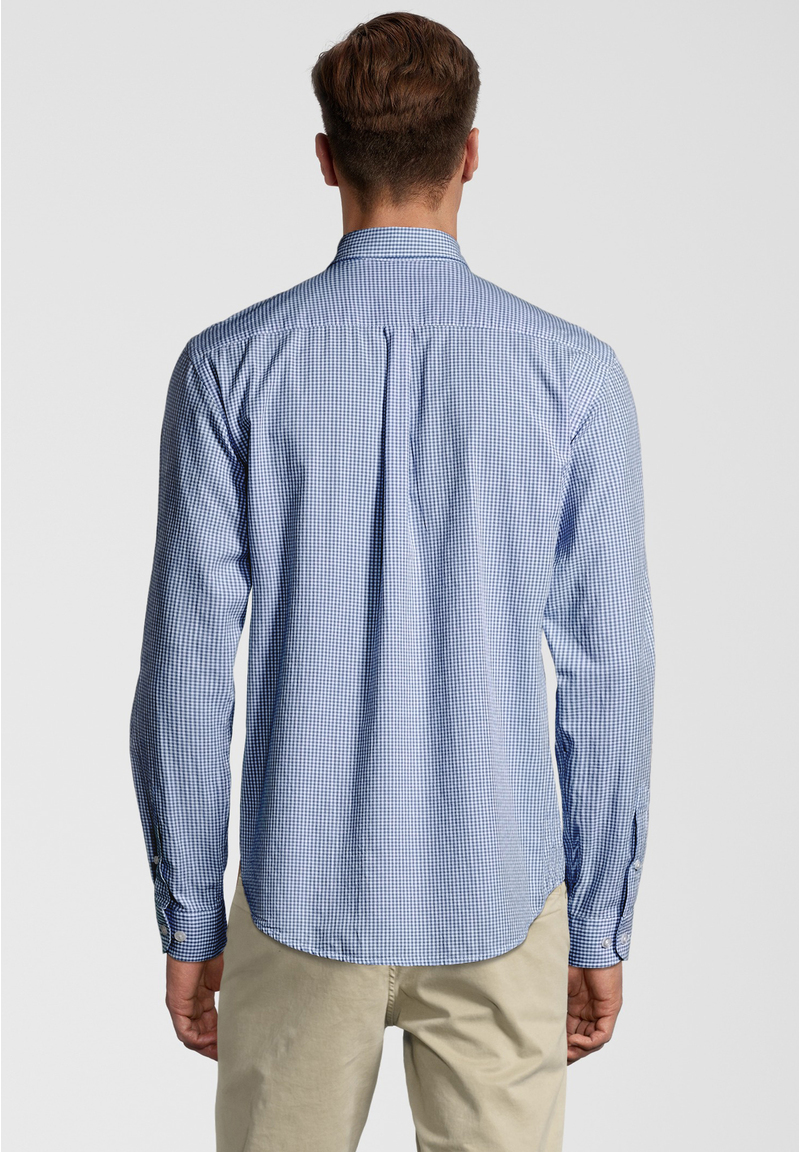 Hemd Vichy-Karo, Marine Rückansicht