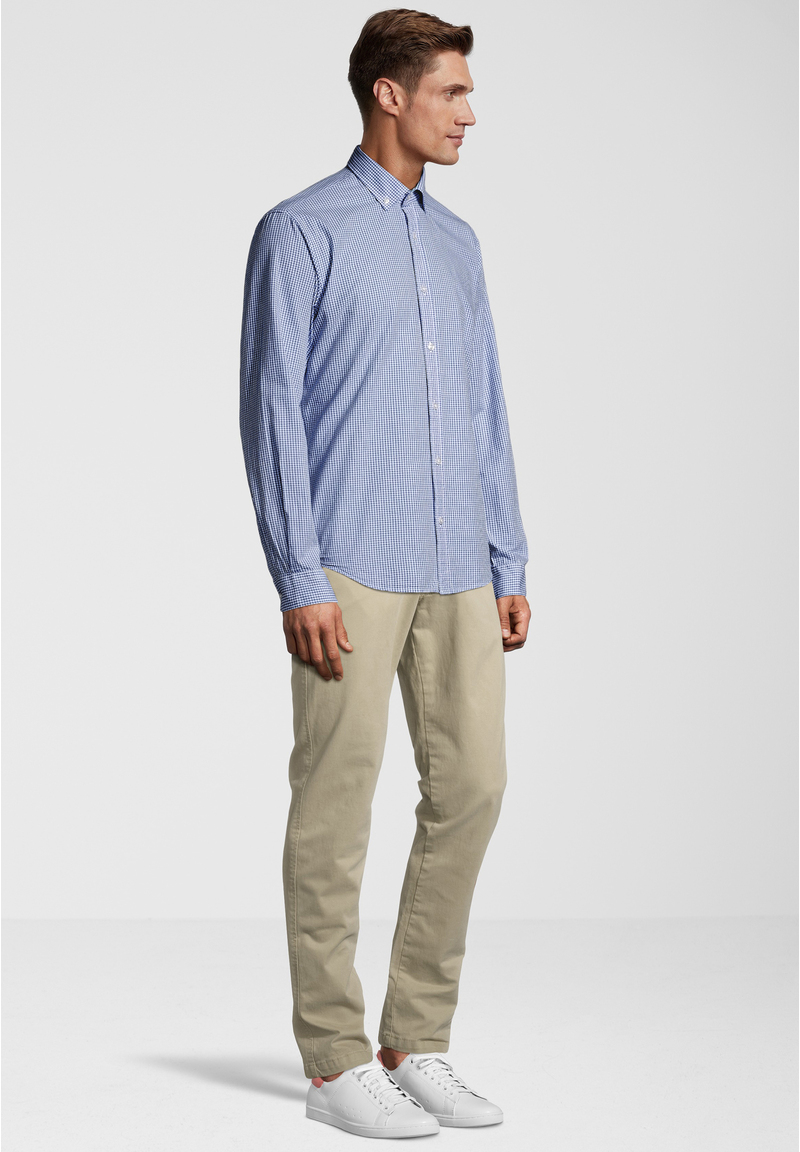 Hemd Vichy-Karo, Marine Detailansicht 1