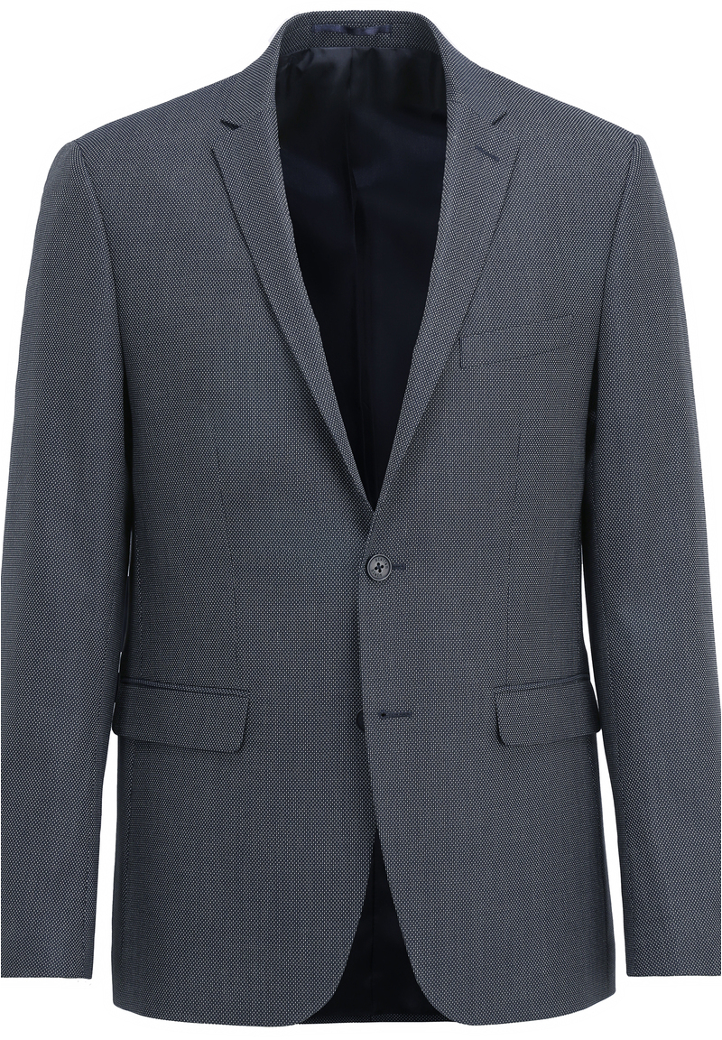 Sakko Fil a Fil Slim Fit, Marine Detailansicht 2