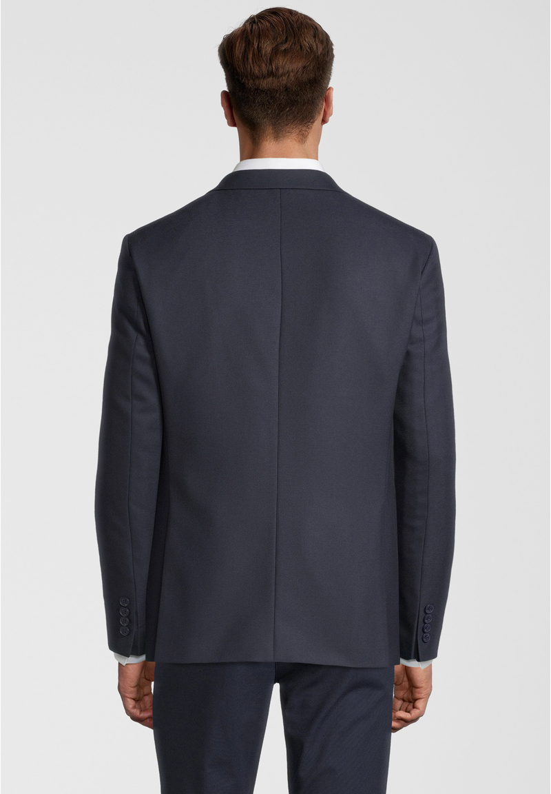 Sakko Struktur Einstecktuch, Marine Rückansicht