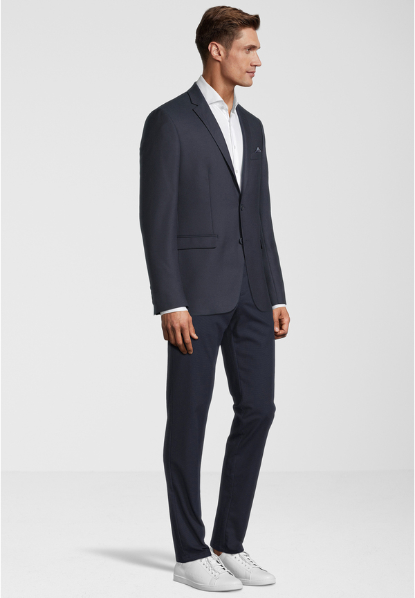 Sakko Struktur Einstecktuch, Marine Detailansicht 1