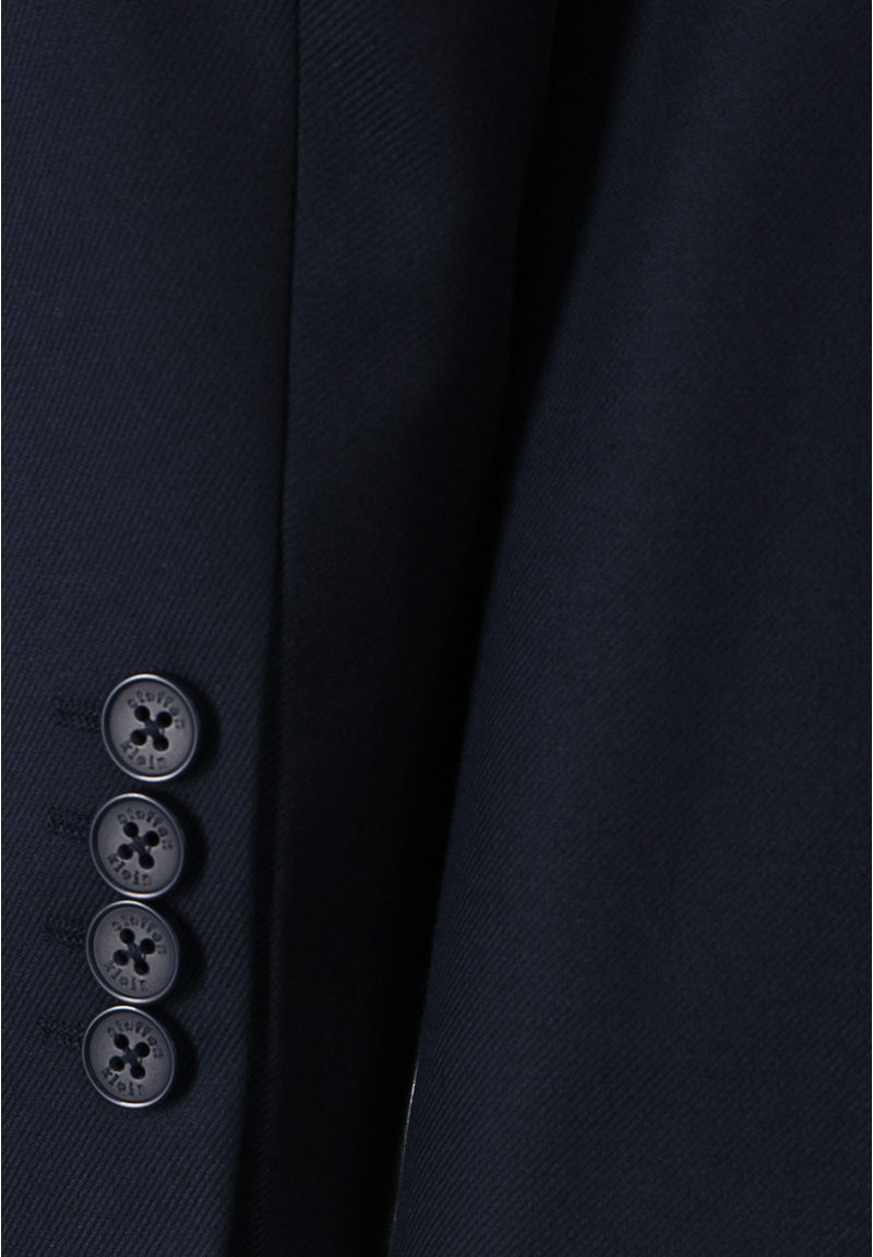 Sakko Struktur Einstecktuch, Marine Detailansicht 2