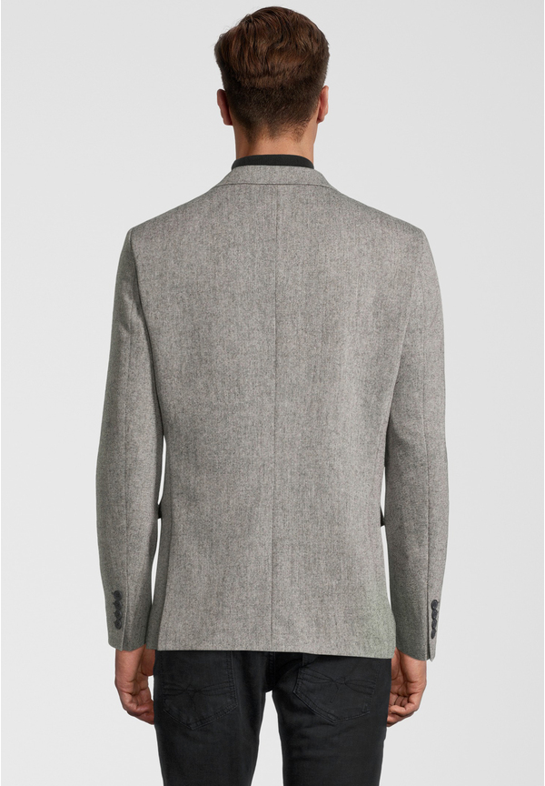 Sakko Wolle Tweed, grau Rückansicht