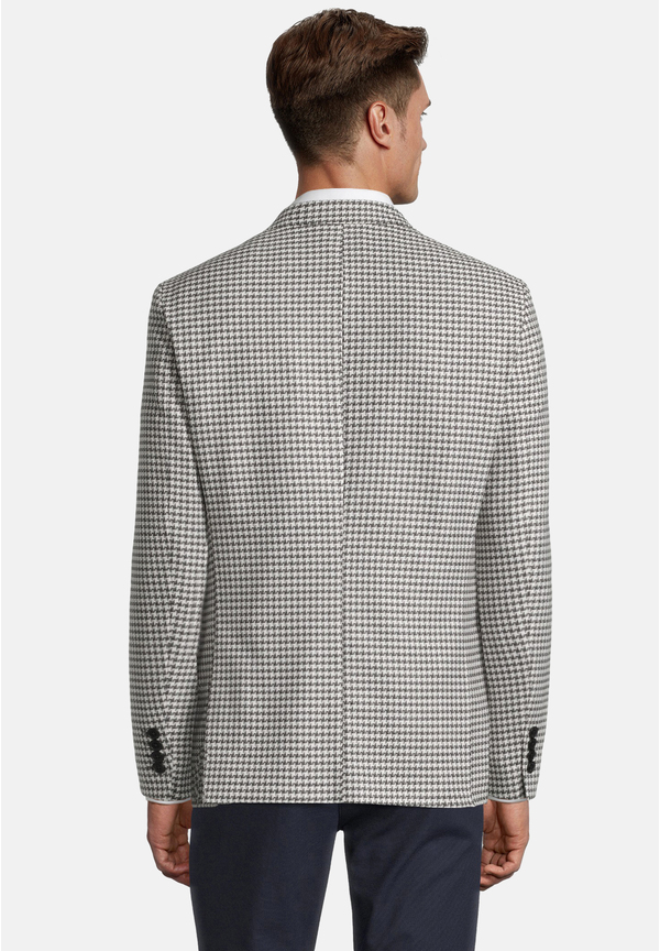 Sakko Hahnentritt, schwarz / creme Rückansicht