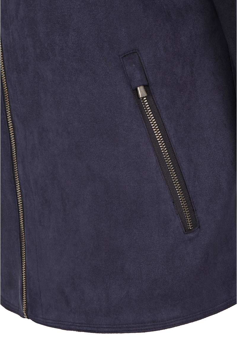 Kurzjacke Velours, Marine