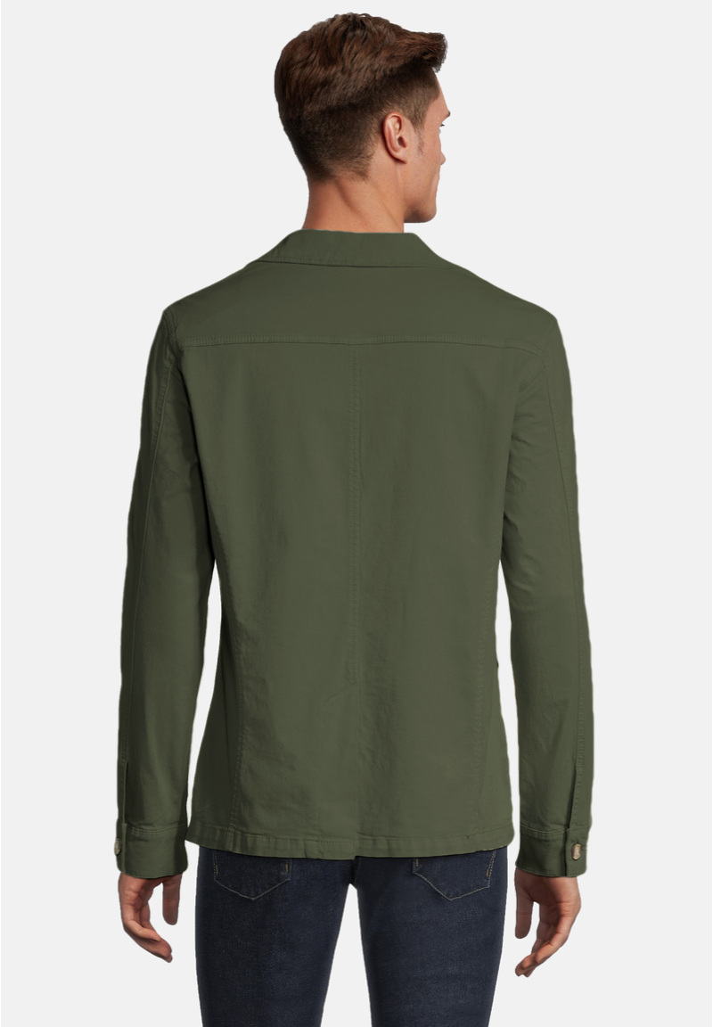 Baumwoll-Sakko, khaki Rückansicht