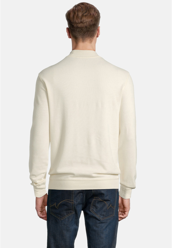 Pullover Stehbund Soft Touch, creme Rückansicht