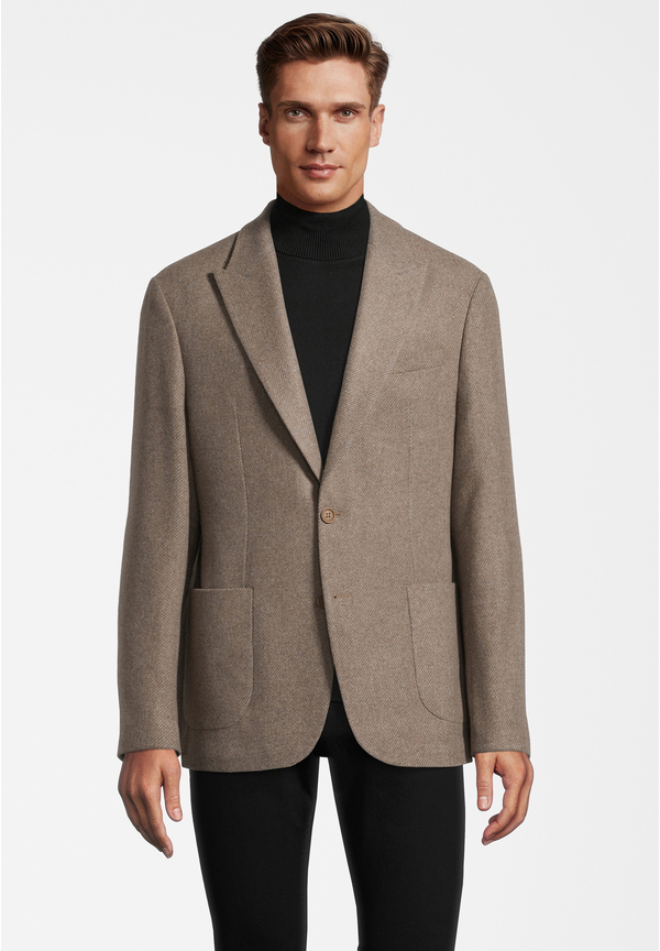 Sakko Woll-Mix, beige Frontansicht